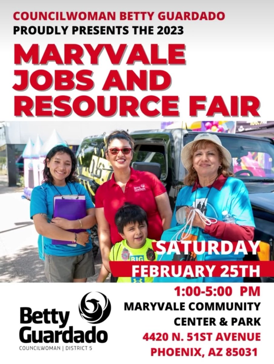 Feria de trabajo  y recursos  en Maryvale.  #Neighborhood  #Phoenix #District5 #bettyguardado