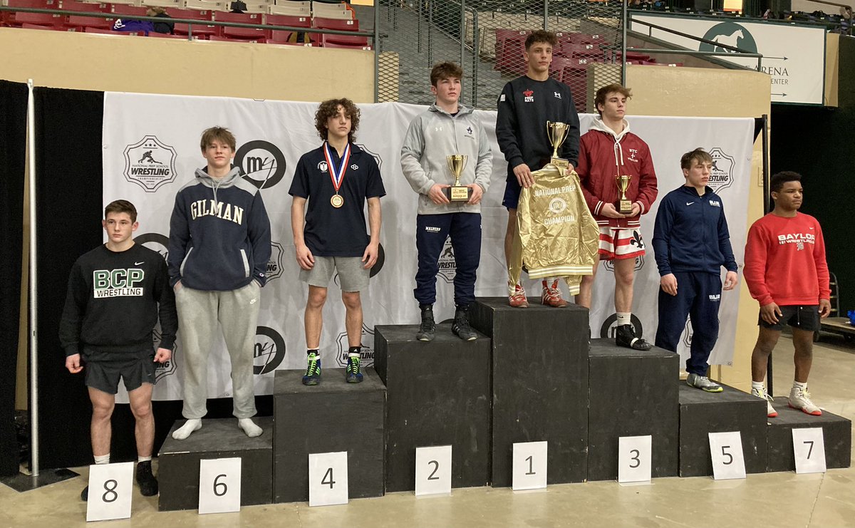 E. Sherlock was down 2-1 to Billy Dekraker of Blair Academy at the end of the 3rd period. Sherlock cut Dekraker loose, but could not finish the takedown. Sherlock takes 6th place in the 2023 National Preps!