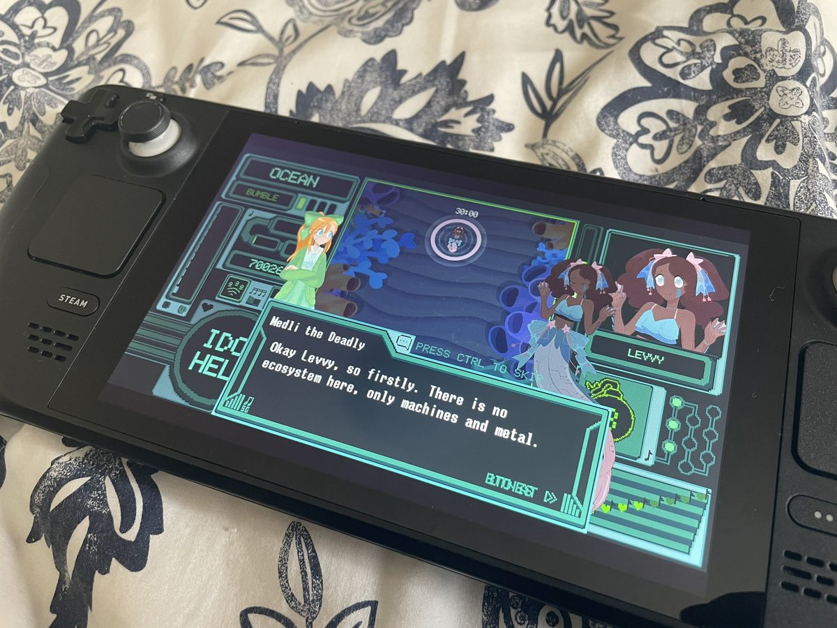 maybemabb's tweet photo. Getting to play #idolhell on my Steam Deck is pretty sweet 😎 https://t.co/NNep2wicV7