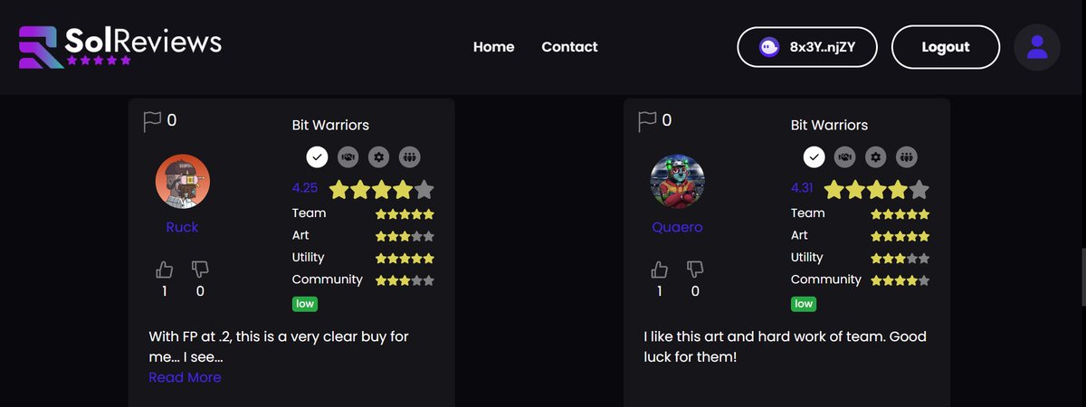 Bit Warriors (SOLD OUT) (@bitwarriors_) on Twitter photo SolReviews Beta is LIVE for community testing!!!  Grab a BitWarrior and come join the discord to get in on the early testing and rewards!
Giving away BitWarriors and WCOIN to Beta Testers! Raffles are live!  Donβt π on this opportunity!
P.S. still time to π§Ή for $UPDOG airdrop! SolReviews Beta is LIVE for community testing!!!  Grab a BitWarrior and come join the discord to get in on the early testing and rewards!
Giving away BitWarriors and WCOIN to Beta Testers! Raffles are live!  Donβt π on this opportunity!
P.S. still time to π§Ή for $UPDOG airdrop!