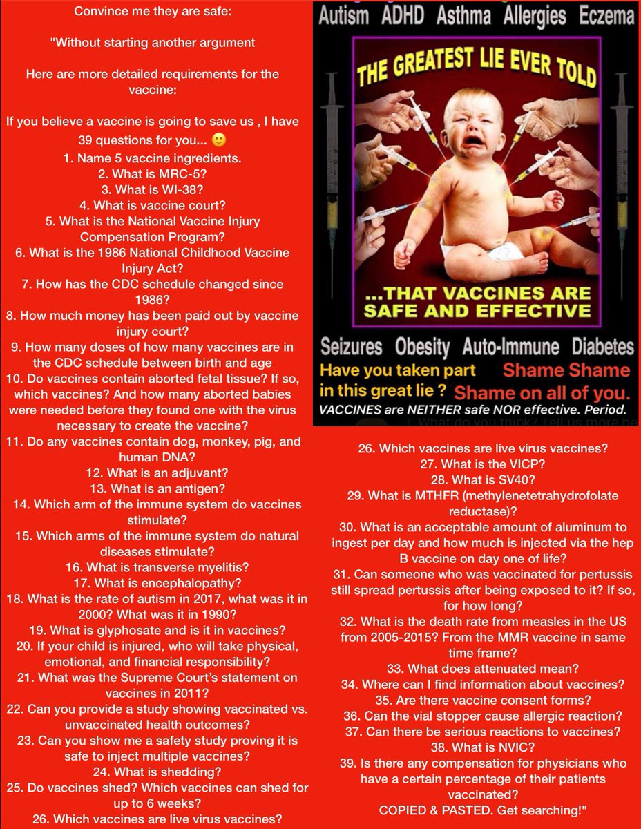 WakeTheFlockUp6's tweet photo. Aluminum in Childhood Vaccines Is Unsafe
#Babyshots #wellcheck
#Pediatricians are #criminals.
https://t.co/lnkaZlNGAC https://t.co/R5FwM8i3Lh