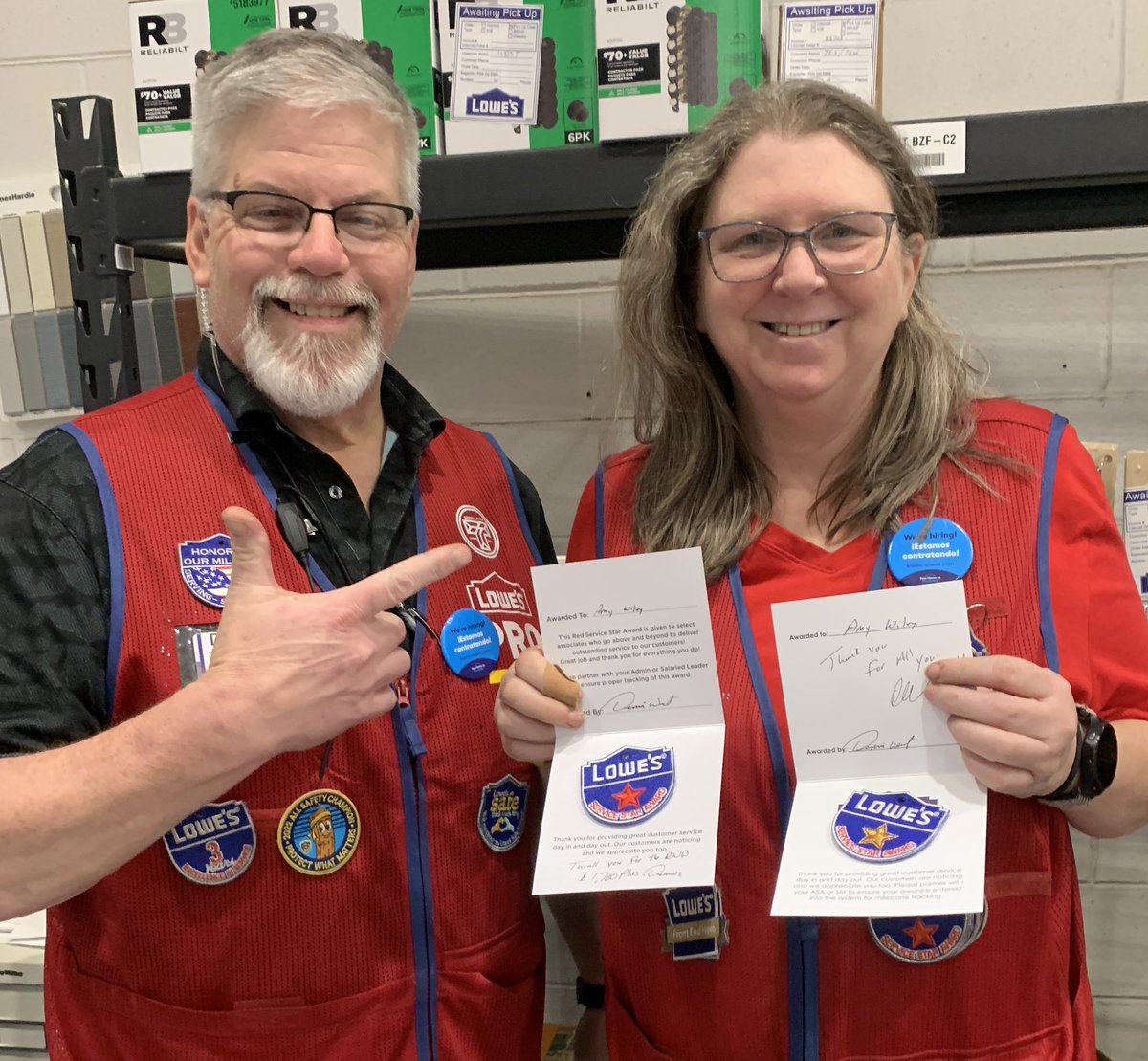 Dennis West Asst Store Manager Lowe’s 1839 (@westasst) on Twitter photo Congratulations to Amy on her 5th Red Service Star and her Bronze Milestone Award. $1700 plus today RWD. Great job Amy. <a href="/BenitoKomadina/">Benito.Komadina@Lowes</a> @nmcmillan1369 <a href="/xen_arely/">xenia</a> <a href="/AdamReece1839/">Adam.Reece</a> <a href="/tyler_magann/">Tyler Magann</a> <a href="/JoshPost414/">Josh Post</a> Congratulations to Amy on her 5th Red Service Star and her Bronze Milestone Award. $1700 plus today RWD. Great job Amy. <a href="/BenitoKomadina/">Benito.Komadina@Lowes</a> @nmcmillan1369 <a href="/xen_arely/">xenia</a> <a href="/AdamReece1839/">Adam.Reece</a> <a href="/tyler_magann/">Tyler Magann</a> <a href="/JoshPost414/">Josh Post</a>