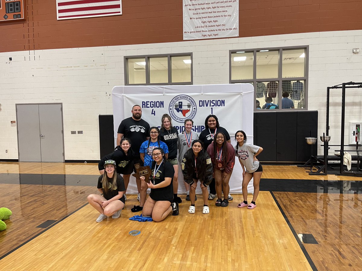 ConroePower's tweet image. 3rd place 🥉 Girls Team at the THSWPA Regional Meet! 🚨Aubrie Devine, Ruth Lacayo, Jayden Crowell, and Kaylee Castillo are moving on the STATE MEET!