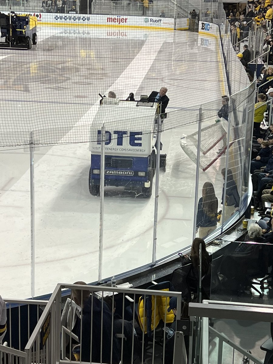jwschultz's tweet photo. Not really sure how we’re not booing this @DTE_Energy Zamboni more vigorously in Ann Arbor tonight #yostlive https://t.co/jLEPljV6ri