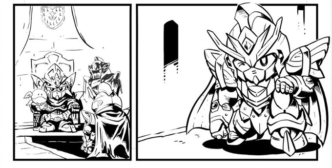 今回のもう一人の主人公、蒼炎騎士F91。父、幻影卿F91から新たな円卓の騎士として認められ、ブリティス城へ向かう旅に出るのだ。 