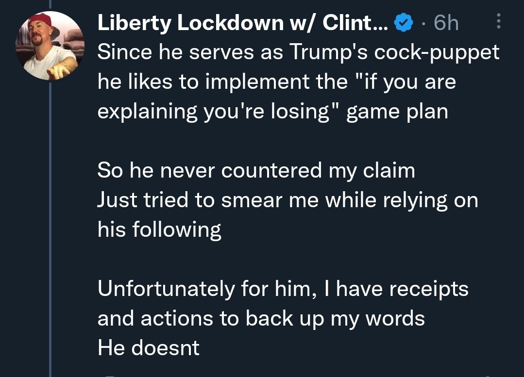Justin_L_Smith_'s tweet photo. #MichaelHeise &amp; #RyanDawson coming to the defense of #ClintRussell of #LibertyLockdown. I would also remind ppl that Clint doesn't like receipts. He mass deletes his Tweets &amp; gotten them removed from the WayBackMachine.
#LPMC
#ProPutin #MisesCaucus
#Kremlintarians
#MisesChair https://t.co/MNFMMliHWF