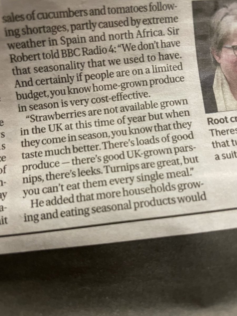 The Torys are so out of touch it’s excruciating. Lecturing working class families on growing their own veg in their imaginary gardens while ‘sitting rather smugly’ on their leeks and parsnips. 😖
