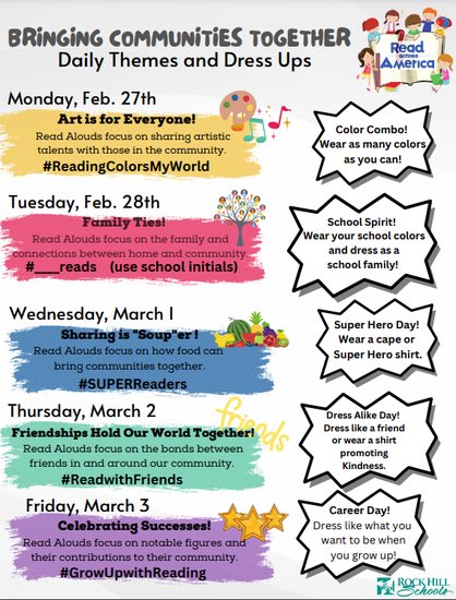 RichmondDrive's tweet photo. Read Across America Events at Richmond Drive.  Join the fun!
#rdesthedrive #rocksolid #rockhillschools @RockHillSchools https://t.co/RXDC4sWtVP