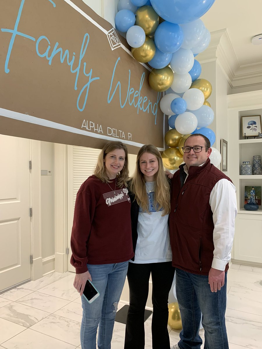 Spent the day with @elizzaj21 and @Wifeof1Momof3PT at @AlphaDeltaPi family weekend at @msstate! Loved getting to see our daughter and some Bulldog wins.