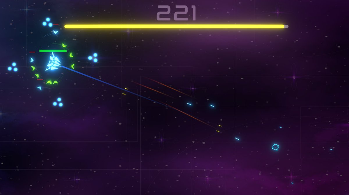 Dacow4's tweet photo. @indiedevtracker Thanks, Indie Dev Tracker. Working on my post-jam version of evolver ship. Better contrast, custom cursor, and indicator to the mouse cursor check ✅

#screenshotsaturday 📸 #indiedev #indiegame #IndieGameDev #madewithunity #roguelike #topdown #gamedev https://t.co/ZdTT21CChq