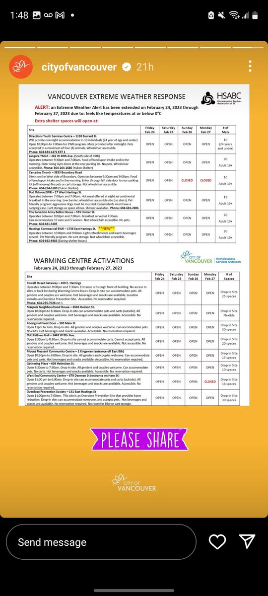 warming centres <a href="/CityofVancouver/">City of Vancouver</a> part 3