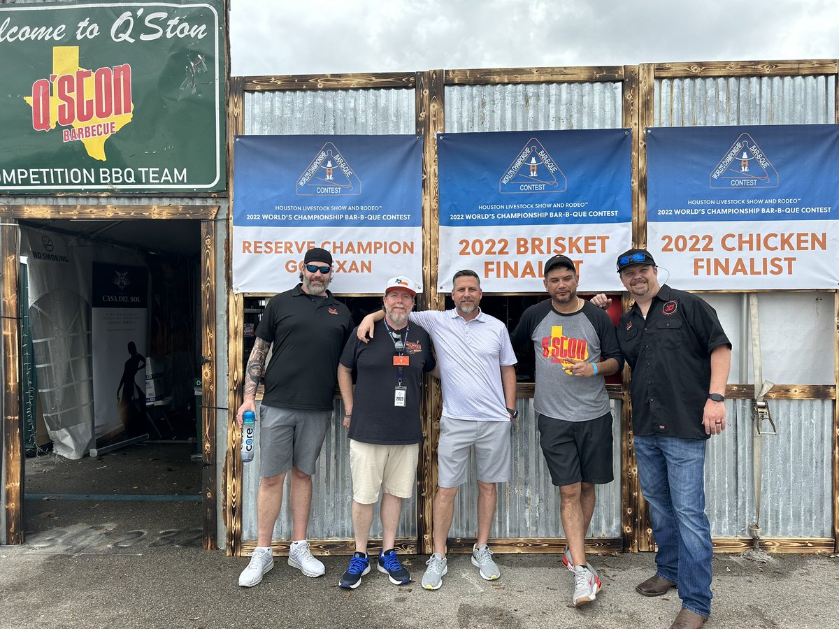 Grabthebrisket's tweet photo. Another great year at Houston BBQ Competition. Huge thanks #qstonbbq for hosting us and being a guest on the show! Another big thanks to #smellaque and #kbsoutdoorkitchen for being guests as well. It’s always awesome to see our favorite guy Kel from @NBBQA and @BBQNewsMagazine! https://t.co/PJwUiYWdWP