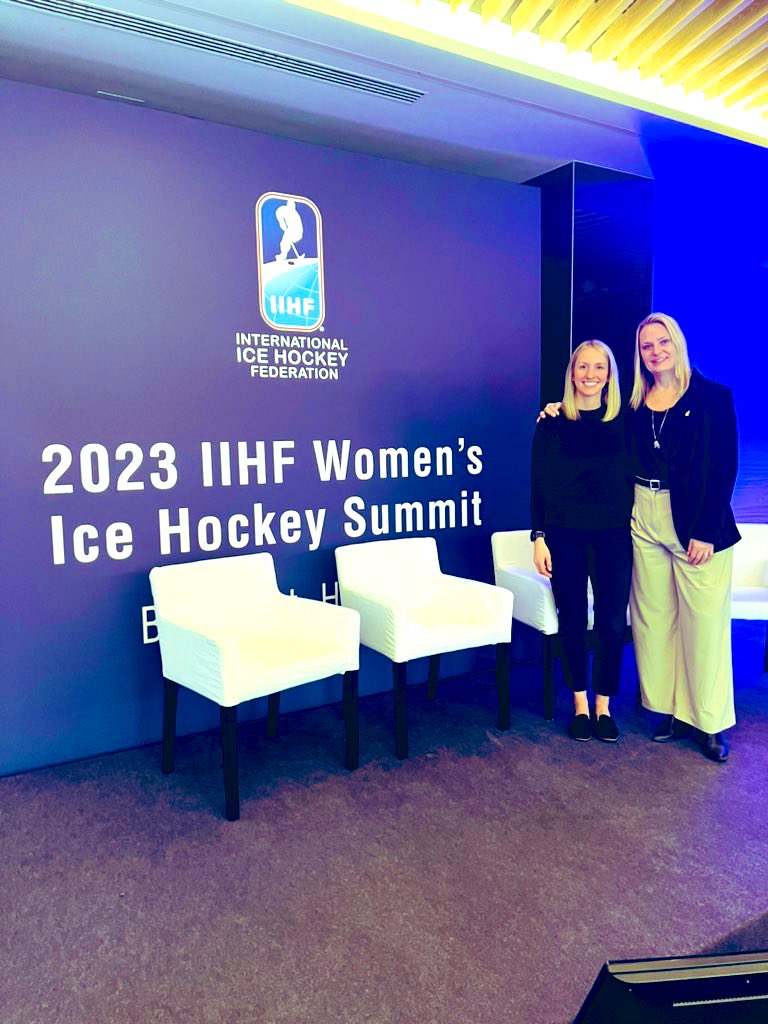 Great weekend with leaders in women’s hockey from all around the world. Thanks <a href="/IIHFHockey/">IIHF</a> for the wonderful summit and platform to share, engage, learn, and collaborate! <a href="/katie25million/">Katie Million</a> and me representing <a href="/usahockey/">USA Hockey</a>