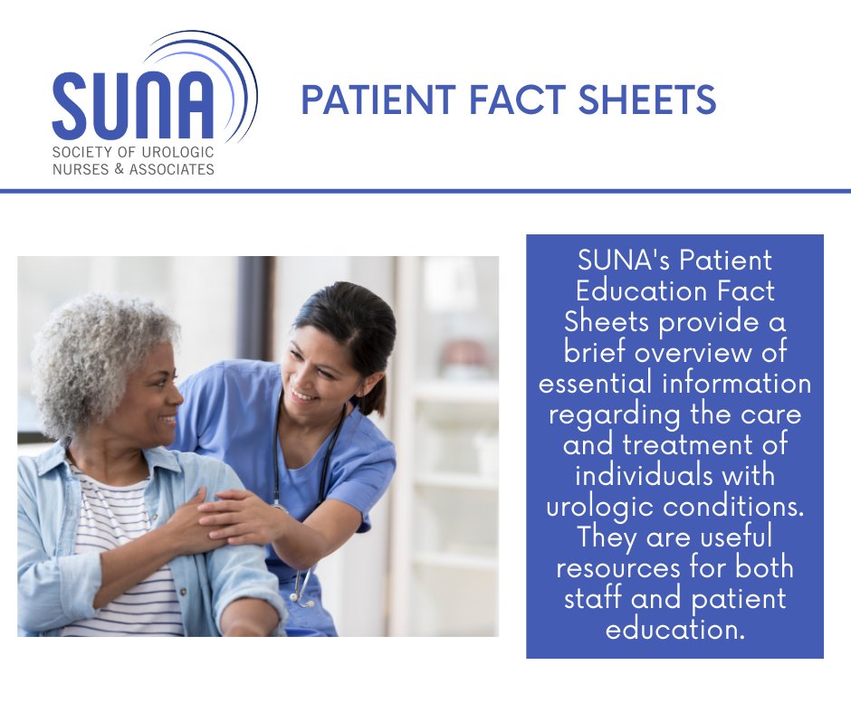 UrologicNurses's tweet photo. SUNA Patient Fact Sheets provide a wealth of knowledge for many common urologic topics and are available to anyone. https://t.co/uU845wm0kx
#urologic #nurses #UroNurse #UrSoMe #urologicnursing https://t.co/AlpDv4KxRY