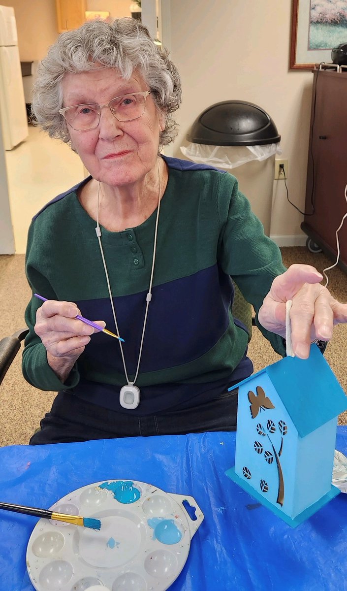 WCrossing's tweet photo. We are ready for Spring! We thought that if we painted bird houses, it would come sooner! #trilogyliving #whyitrilogy https://t.co/lm1mDA6bPX