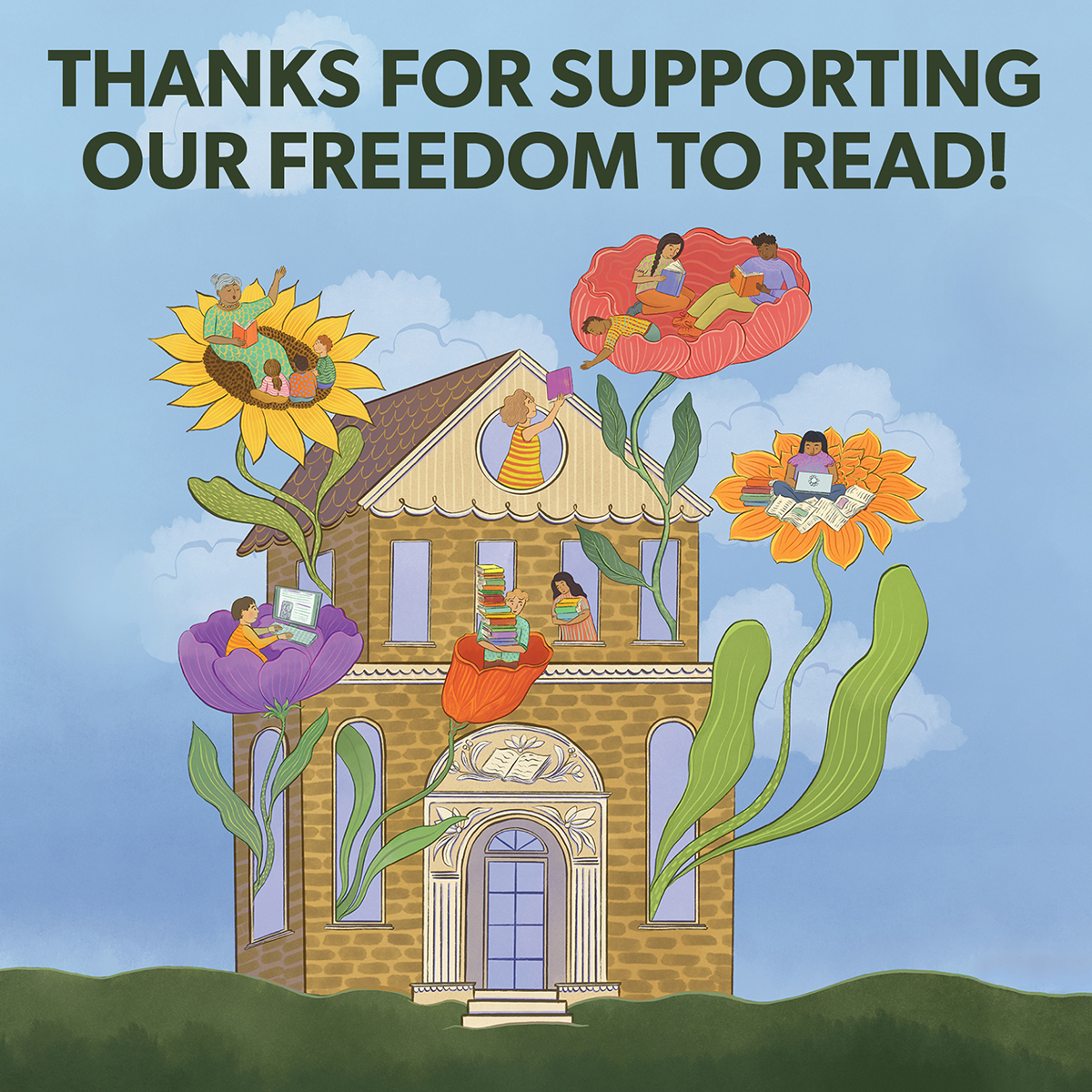 That wraps up another great #FTRWeek! 

Thank you to everyone who coordinated activities, participated in events, connected on social media or started a conversation about #FreedomToRead this week. Remember: we can protect and celebrate our freedom to read every day of the year!