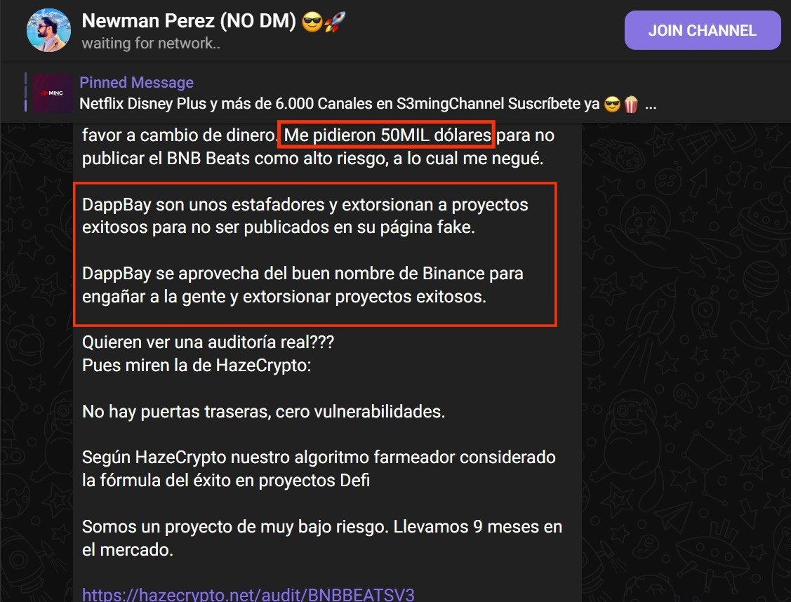 CryptoalertNft's tweet photo. Numan "Newman" Pérez acusa a BINANCE de extorsión!

Y no, no es una broma adelantada del día de los inocentes

Según Pérez, solicitado por estafa en 2 países, le habrían solicitado $50k para no calificarlos de alto riego en @DappBayBNB el portal de seguridad de @Binance https://t.co/IzZfQ2FDEG