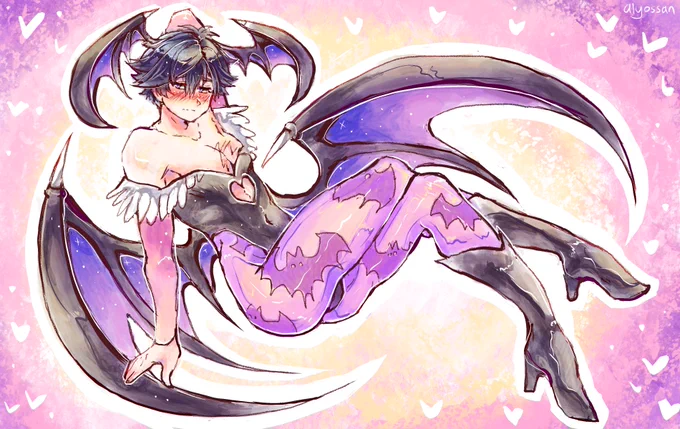 Cmmission for n Schwarzer in Morrigan's outfit  