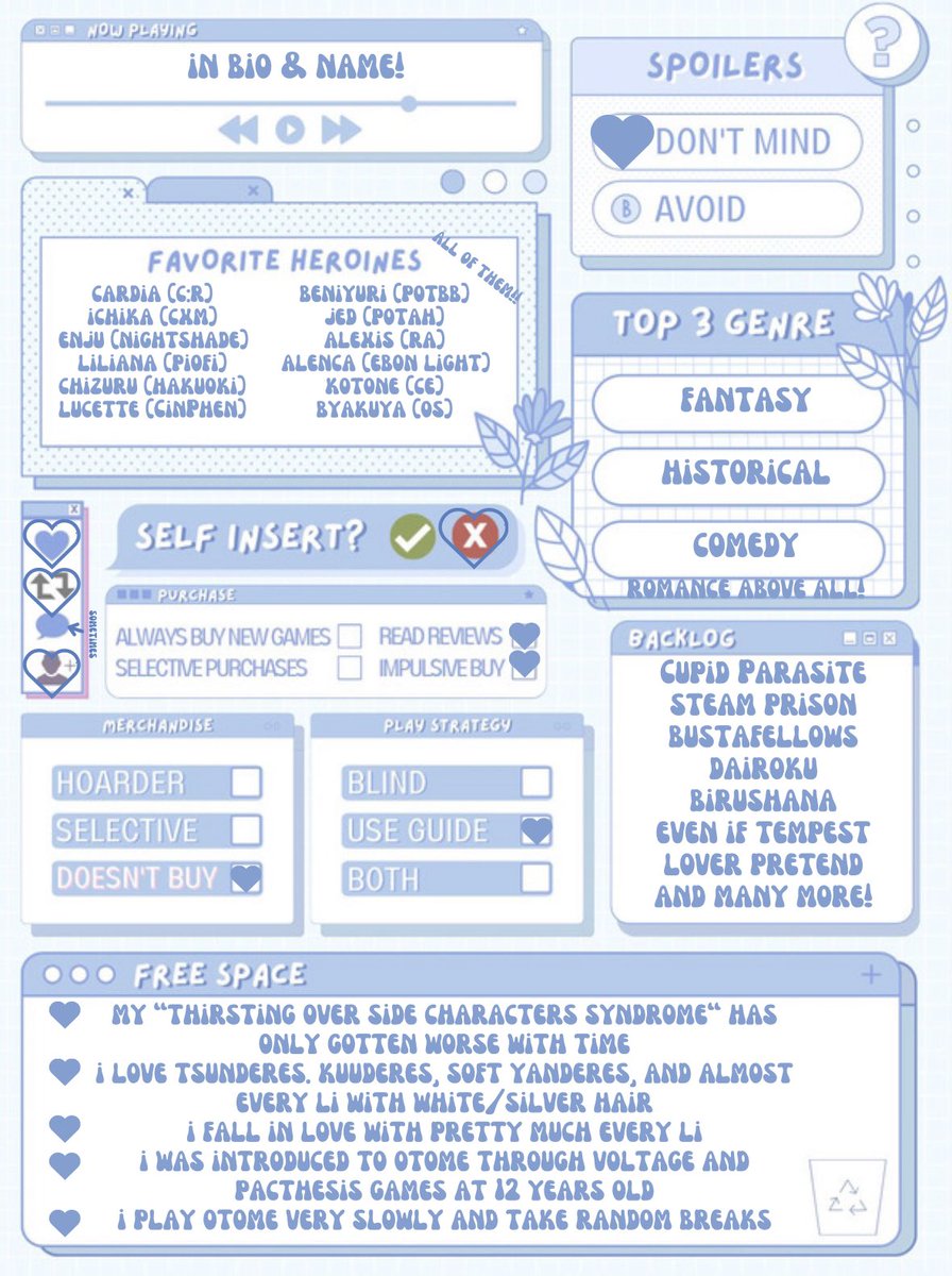otomesonnet's tweet image. Here’s my new #otometwtintro! It’s been over a year since the last one and my long favorites list has grown 🤪 I always love talking about otome with new people! Let’s be moots! 💖