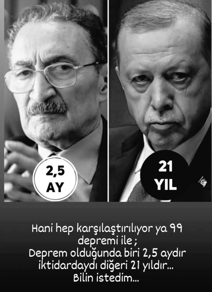 AKP'yle geçecek 1 saniyemiz kalmadı.bu kadar ihmal'e vesile olanlar bize çözüm önerisiyle gelmesin.3-5 müteahhit'i hapise atmakla imar affı suçu örtbas edilmez. Hesap Vereceksiniz!

DOLAN DOLAN DOLAN
#DevletUnutmaz #21YıllıkFelAKet Kadıköy
Kentsel dönüşüm Akıt Bir Galatasaraylı