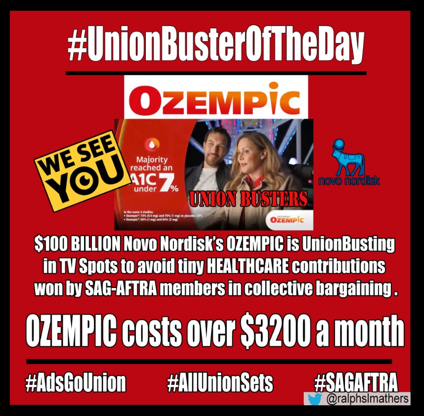 RalphsLMathers's tweet photo. #ScabActorsAwards
#Actors who can't compete w/professionals choose #Ficore to EarnLess,PayTalentAgents more,&conspire w/@ccda_la hoping 4 real TVspot 4 reward.
Everyone in Ficore chain is #UnionBusting @SAGAFTRA,feeding on NextGen&Seniors. #UnionBustingisDisgusting #SAGAwards2023 https://t.co/8wgSIzdQLR