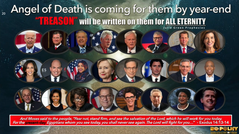 TerriNEPA's tweet photo. How many of the following people are dead? Joe Biden, Bill Clinton, Hillary Clinton, Maxine Waters, Michelle Obama. None? THAT's one reason why Julie Green is a false prophet. She claimed they would all be dead by the end of last year, 2022. #NotAProphet https://t.co/6CKnPj8xYk