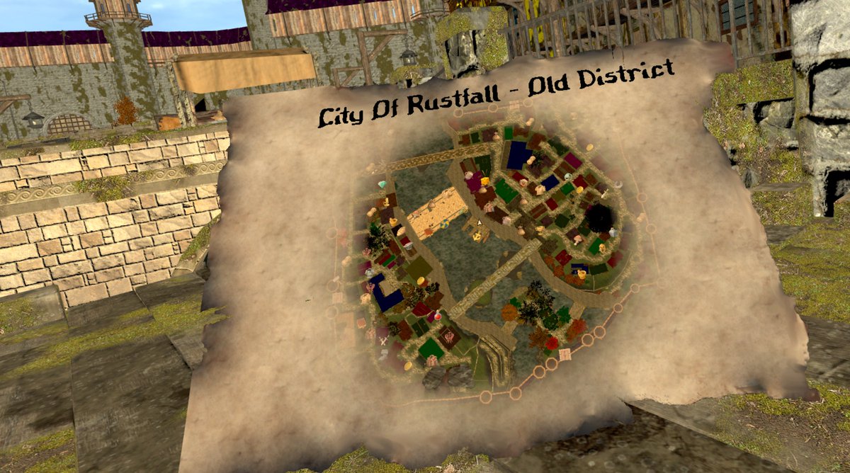 RobertJALA's tweet photo. For this #screenshotsaturday we have been working on the map for #Heartlandsvr lots of icons on the map for all the different shops and a couple quest markers as well. #VR #quest2 https://t.co/Rli4bLETPD