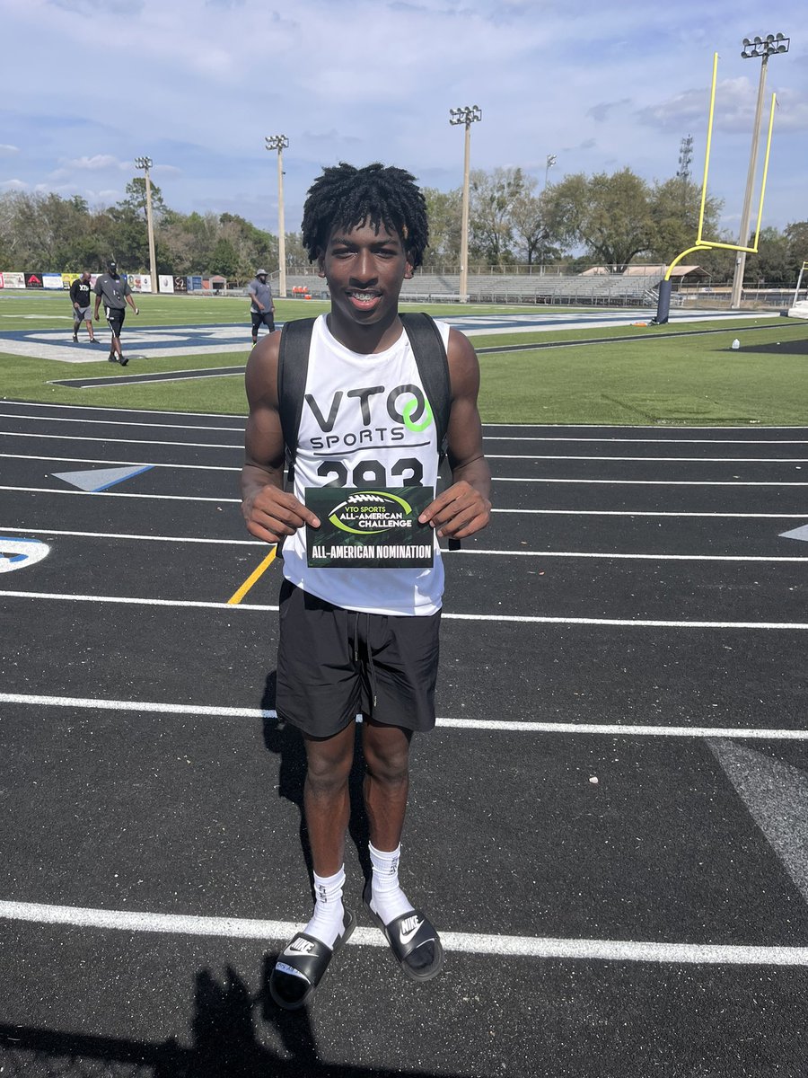 Had an amazing time at @VTOSPORTS combine today and I’m blessed to earn a invite to the #VTOAllAmerican challenge this summer in Charlotte!! @LMRamsFootball