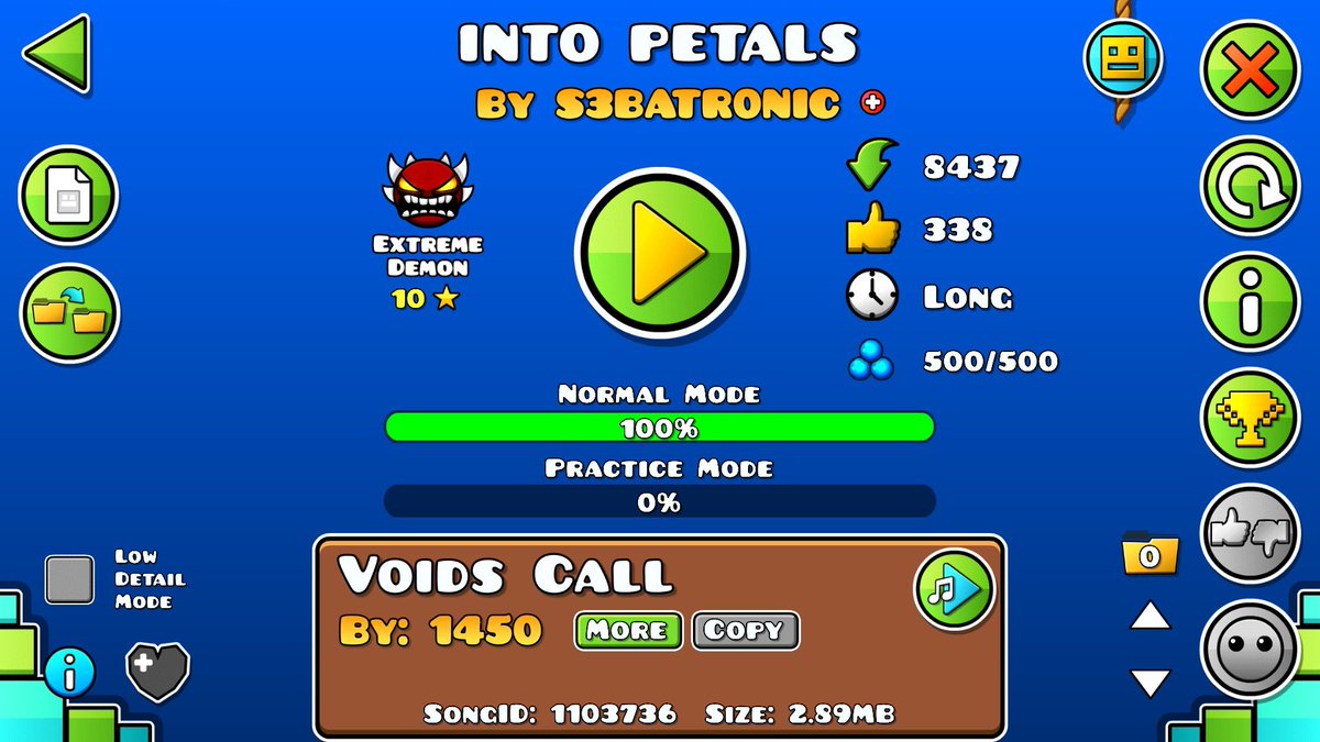 liathecatto's tweet photo. INTO PETALS 100% - my 5,000th demon and 250th extreme. Very crazy milestones if I do say so myself. https://t.co/ljh13W9mx9