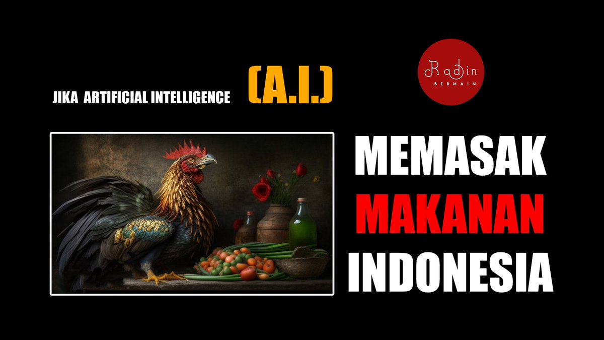 MukidiRadinson's tweet photo. Bila A.I. Memasak Makanan Indonesia 🥘🍝🍲🥗

Bagaimana bila artificial intelligence (A.I.) memasak makanan-makanan Indonesia?

https://t.co/FI1BScAdmX

#kuliner #masakan #indonesia #indonesianfood #food #foodie #foodlover https://t.co/TFT7Yn4sUI