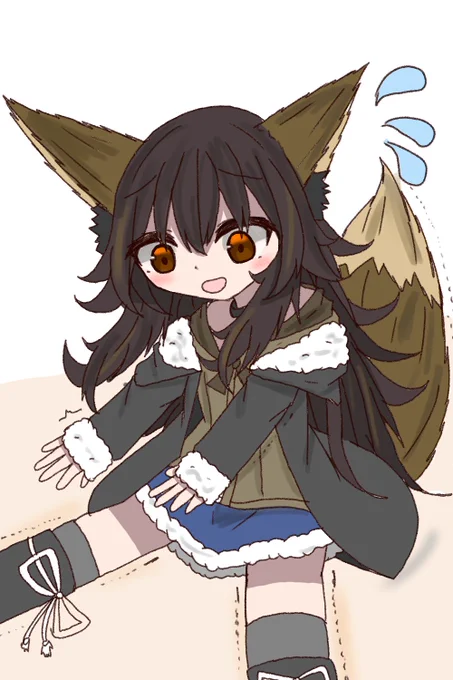 前屈キツネ 
