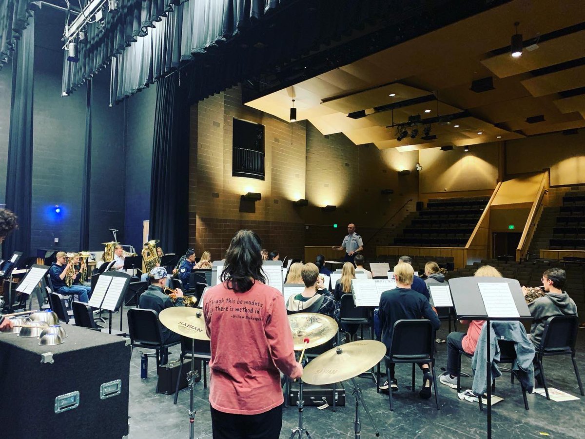 Thank you @usafacademyband for working with our students today!