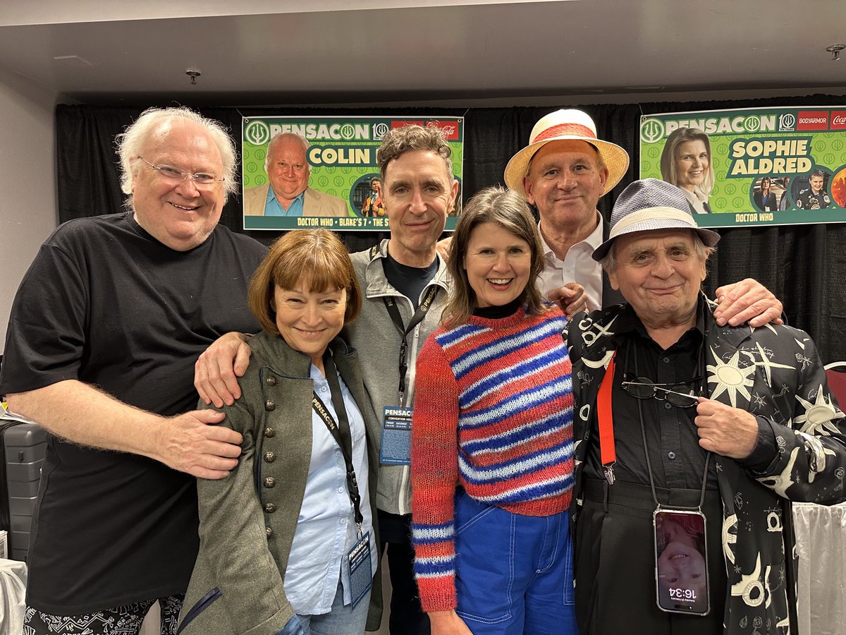 sophie_aldred's tweet image. Doctors are like buses; you wait all day for one and then four come along at once…
⁦@4SylvesterMcCoy⁩ ⁦@jfmouthonlegs⁩ ⁦@SawbonesHex⁩