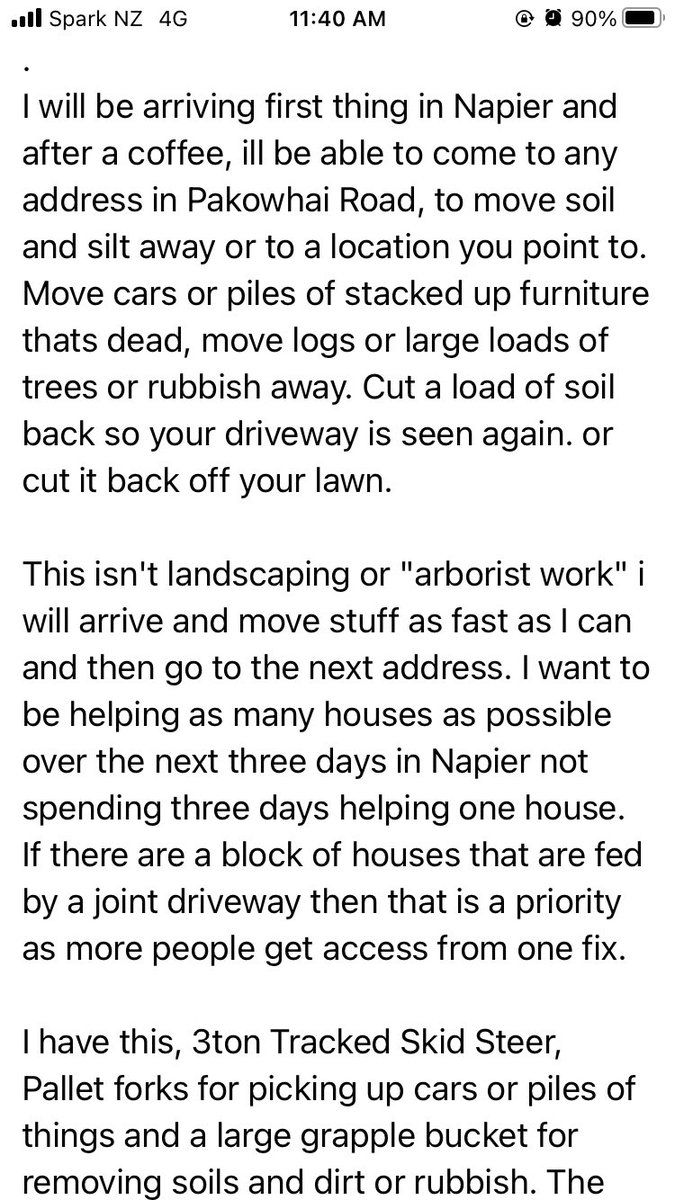 Dame__Jane's tweet image. This (and so many other similar stories) soothe the soul. He turned up with a ute full of food which I’m distributing as well as clothes, black sacks, medical supplies and practical help in spades. Pun unintended 😅 What a machine! #CycloneGabrielle #GoodBugger