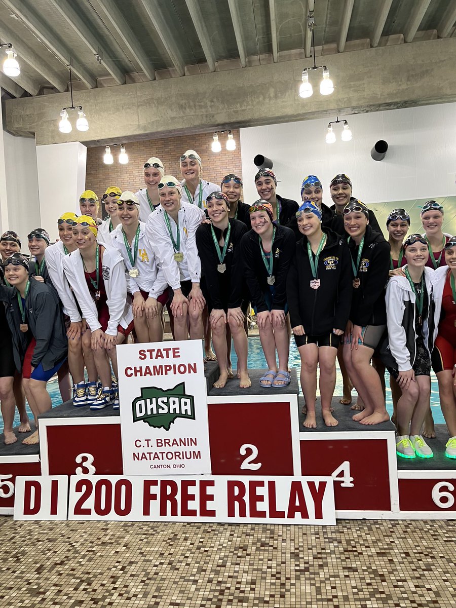 JeromeSwimming's tweet photo. Girls 200 Free Relay take 2nd - new school record! https://t.co/v9E1DYz4rS