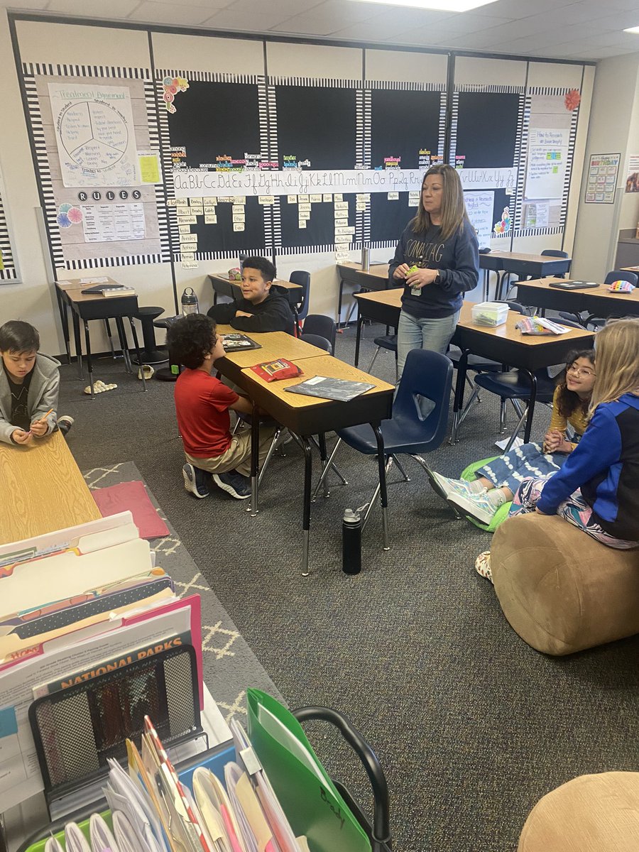 gigiwheat's tweet photo. @megan_allard_IC modeling conversation cards for student led collaboration with our read aloud, “The Thief of Always”. @SonntagElem @S5thgrade @BreaKJones3 @holbrooks46 #conversationcards #purposefultalks https://t.co/75x65qup86