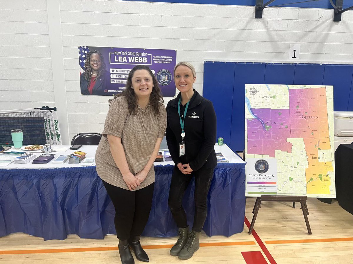 SenatorLeaWebb's tweet photo. My team was in Endicott today for the Southern Tier Community Center’s grand opening. STCC offers after school care for students, programming for teens, programming for seniors, and fitness and nutrition classes for the whole family. Congratulations, STCC! https://t.co/JMi7oWrDke