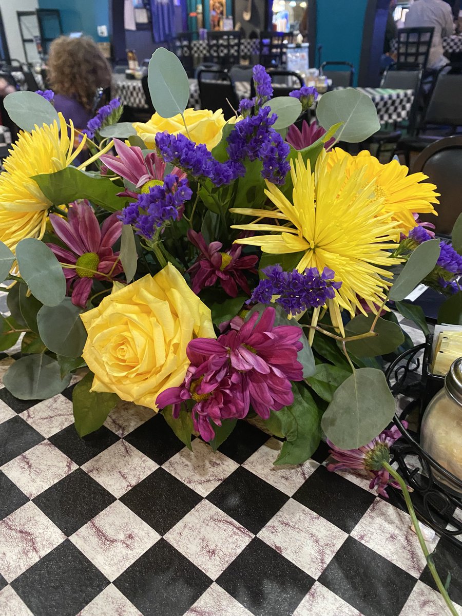 Beautiful flowers from dear friends on this dreary day