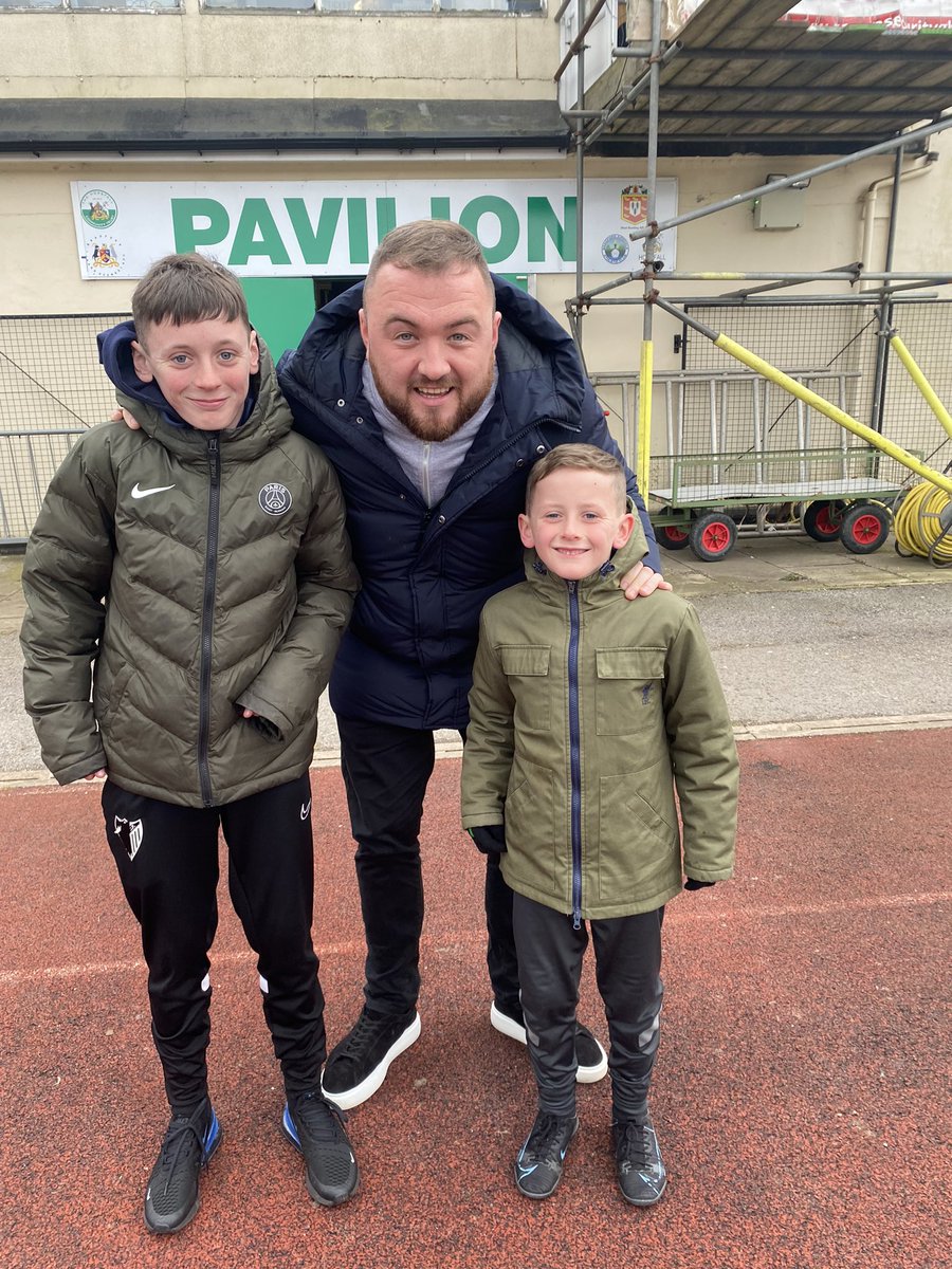 Happy boys watching <a href="/ChesterFC/">Chester FC</a> crucial win today….⚽️