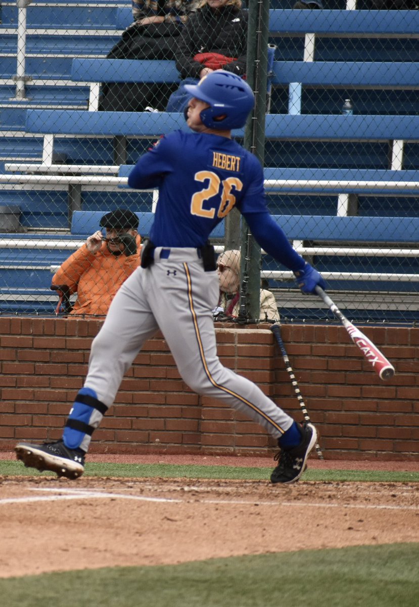 McNeeseBaseball's tweet photo. First career start for Elliot Hebert (@EHebert): 

3-4, 3 Doubles, 2 RBI🔥 https://t.co/uXmQqVw6Py