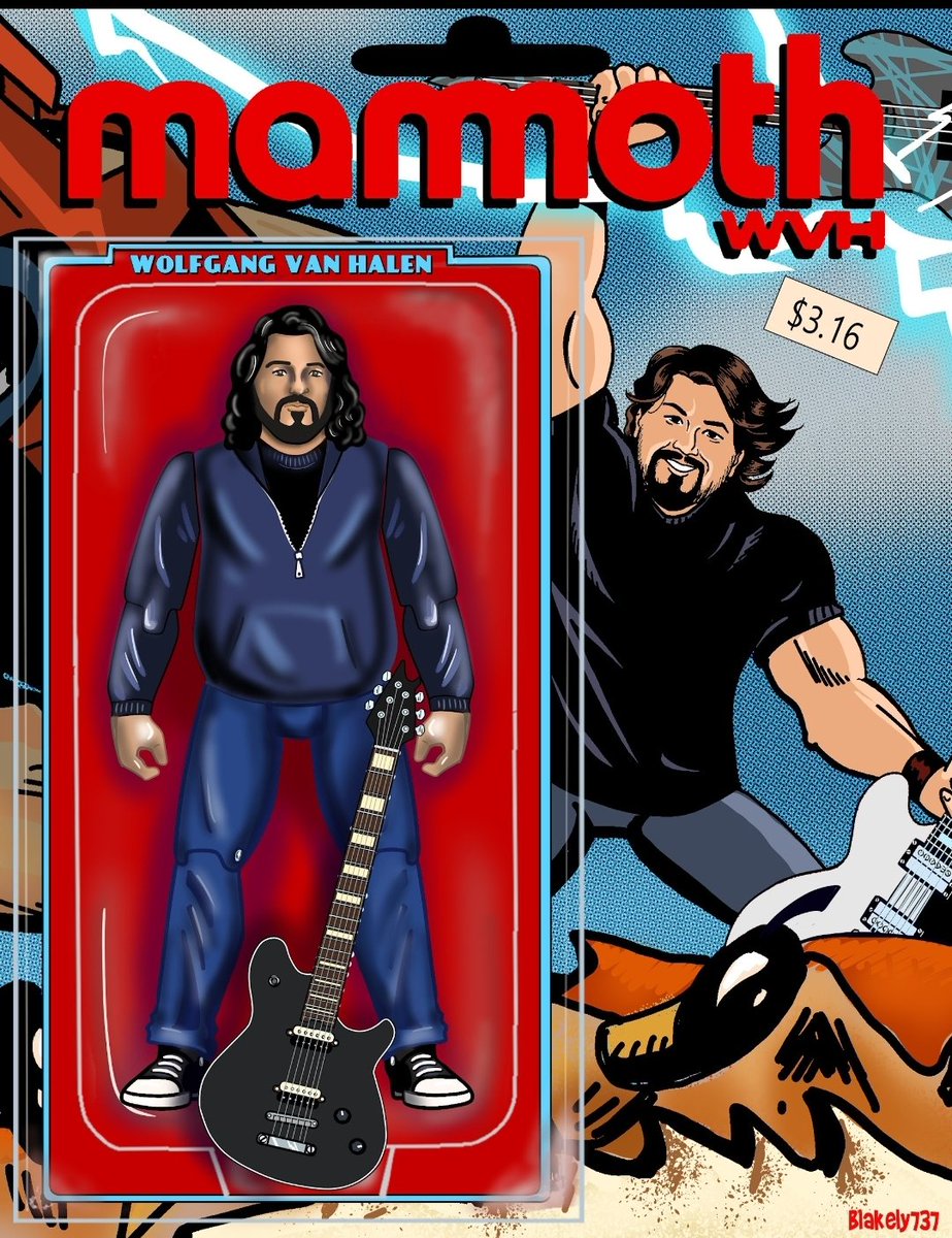 blakely737's tweet photo. Thought it would be fun to draw @WolfVanHalen as an action figure! Pretty happy with how this turned out! @mammothwvh  @TimTournier #wolfgangvanhalen #mammothwvh #evhwolfgang #actionfigures https://t.co/VYjBnpYImF