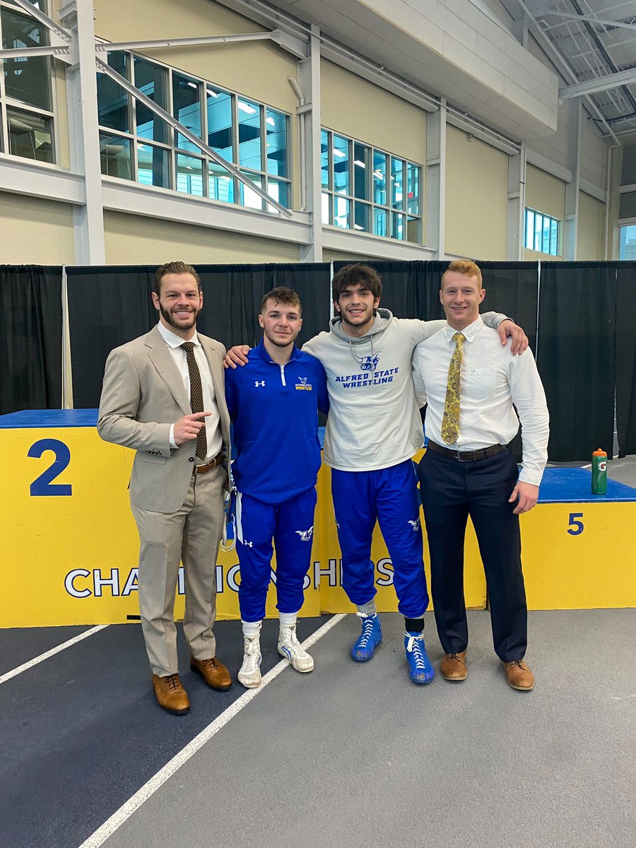AlfredWrestling's tweet photo. Congrats to our programs two newest NCAA Regional Place Winners in Zach Leavy and Sean Malenfant. Both guys finished their sophomore seasons with wins with Leavy earning a 7th place finish at 133lbs and Malenfant battling to a 5th place finish at 184lbs. #oxgang @ascathletics https://t.co/tSs2LDMVzL