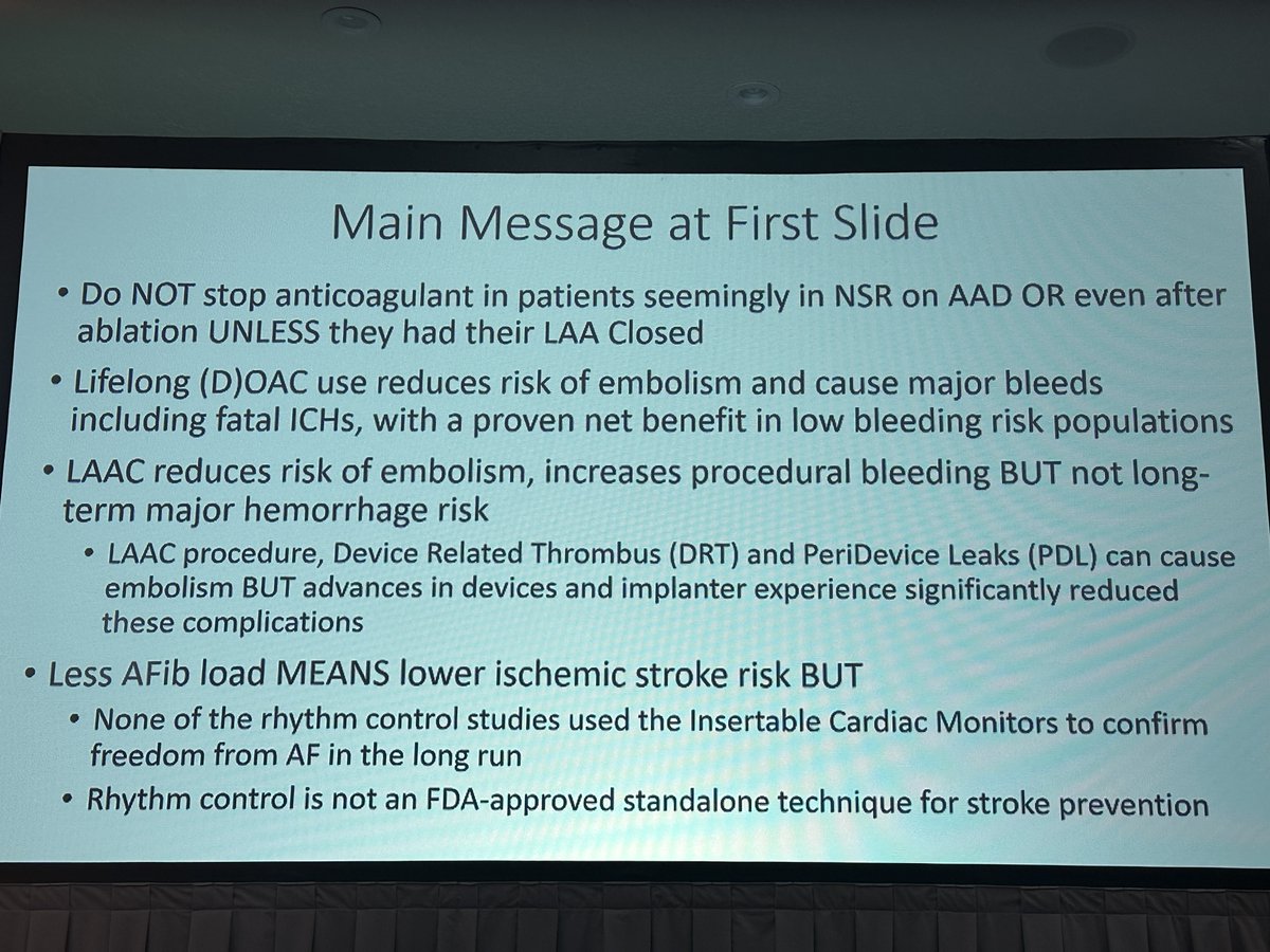 EJSMD's tweet photo. The neurologist perspective on AFib: 

@guroledip answers all your questions about stroke prevention on his first slide

#WAFib2023 https://t.co/dmxJoEU68b