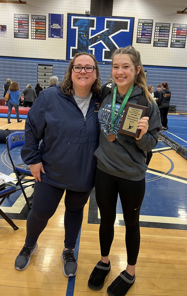lancastergales's tweet photo. Freshman Lexie Lape finishes the Central District Championship meet in a four-way tie for 7th place - floor exercise with a 9.150. OUTSTANDING! https://t.co/ZT3IyEd54V