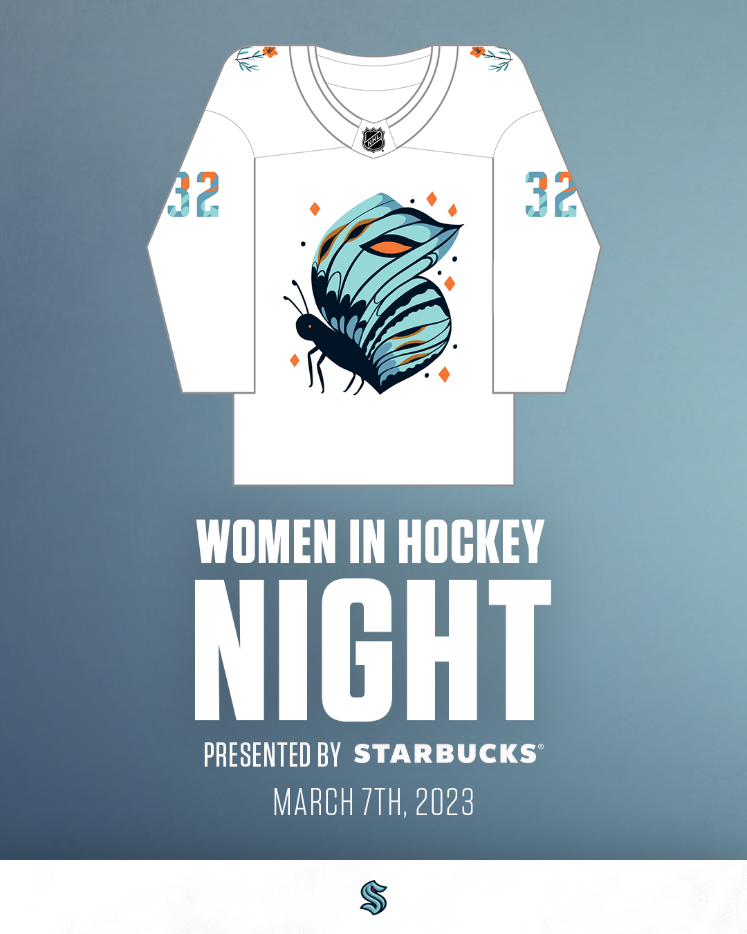 Seattle Kraken on X: As part of our upcoming Women in Hockey Night, pres.  by @starbucks, the #SeaKraken will warm up in these specialty jerseys  designed by local illustrator Erin Wallace. Discover