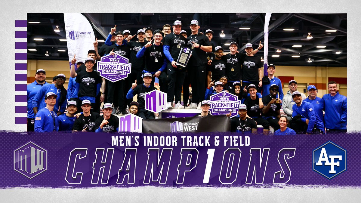 𝗕𝗔𝗖𝗞-𝗧𝗢-𝗕𝗔𝗖𝗞

<a href="/AF_TFXC/">Air Force Track & Field/XC</a> wins the men's #MWITF Championship with 208 points, the most for an MW champ since 2009 ⚡️

#AtThePEAK | #FlyFightWin