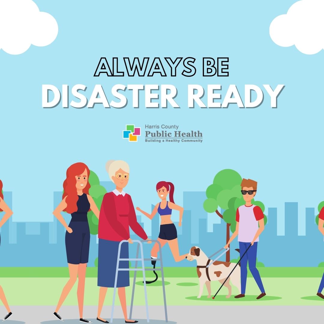 hcphtx's tweet photo. How prepared would you be if you and your family were impacted by a disastrous event? Go to https://t.co/10QPcRD00x for tips on how to prepare your family and keep them safe if #disasterstrikes https://t.co/W8VBWL4q4j