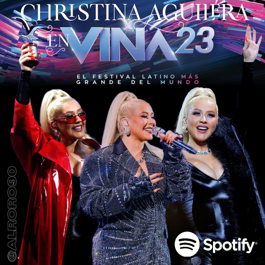 #Playlist on @Spotify

Christina Aguilera @xtina en #VINA2023 @elfestival
⬇️⬇️⬇️
#XtinaEnViña
#XtinaEnChile 

open.spotify.com/playlist/5ZkIL…