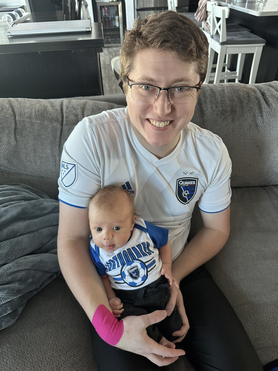 keith_dona's tweet photo. The @SJEarthquakes newest fan is ready for the season! Come on you Quakes! Excited for a new era. #Quakes74 https://t.co/G6bC1mOqZH