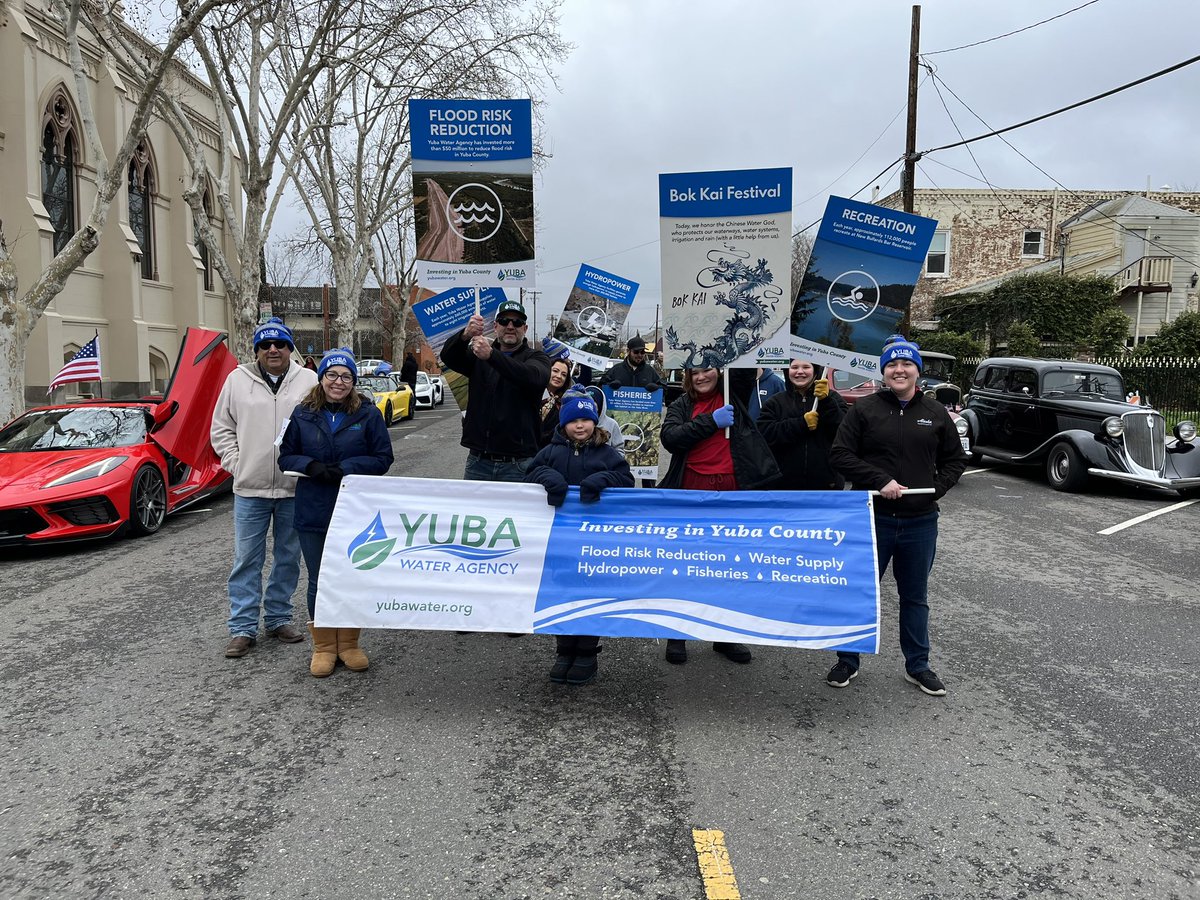 YubaWater's tweet photo. #YubaWater had a great time at the Marysville #BokKai Parade today! The parade dates back to the 1850s and honors Bok Eye, the Chinese Water God, who protects Marysville from flooding. Fun fact - the event is one of the longest, continually held parades in California! https://t.co/Z4OzGVhPF4